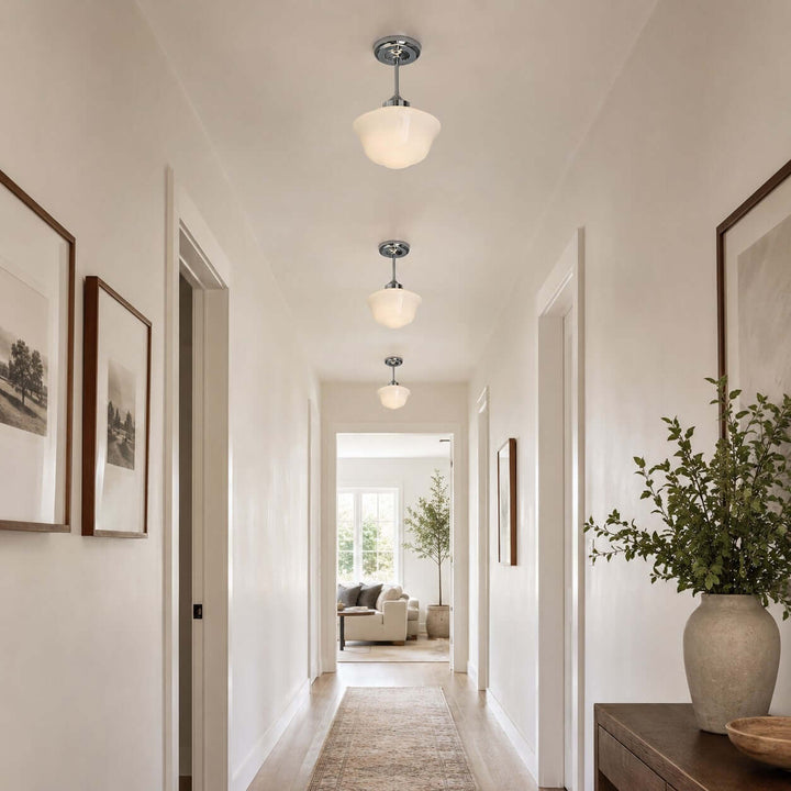 Avenor Semi Flush Mount Light - Minimalist Corridor Glass Light | Vinlighting