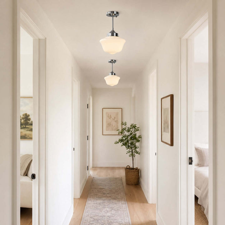 Avenor Semi Flush Mount Light - Minimalist Corridor Glass Light | Vinlighting