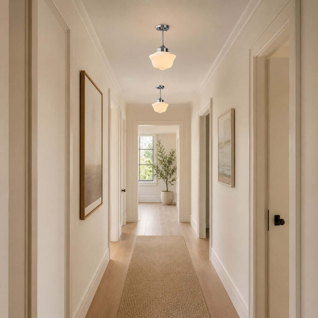 Avenor Semi Flush Mount Light - Minimalist Corridor Glass Light | Vinlighting