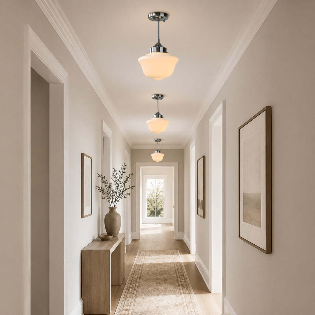 Avenor Semi Flush Mount Light - Minimalist Corridor Glass Light | Vinlighting