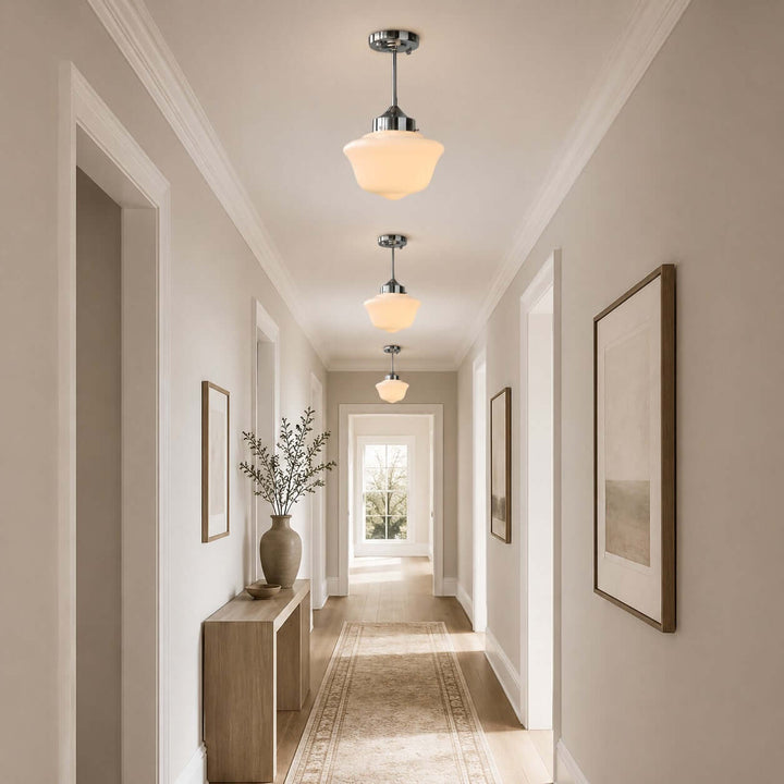 Avenor Semi Flush Mount Light - Minimalist Corridor Glass Light | Vinlighting