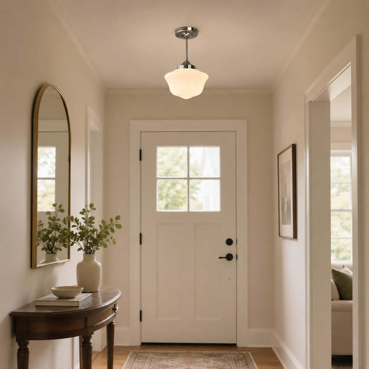 Avenor Semi Flush Mount Light - Minimalist Corridor Glass Light | Vinlighting