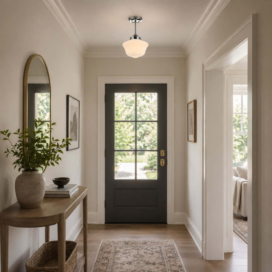 Avenor Semi Flush Mount Light - Minimalist Corridor Glass Light | Vinlighting