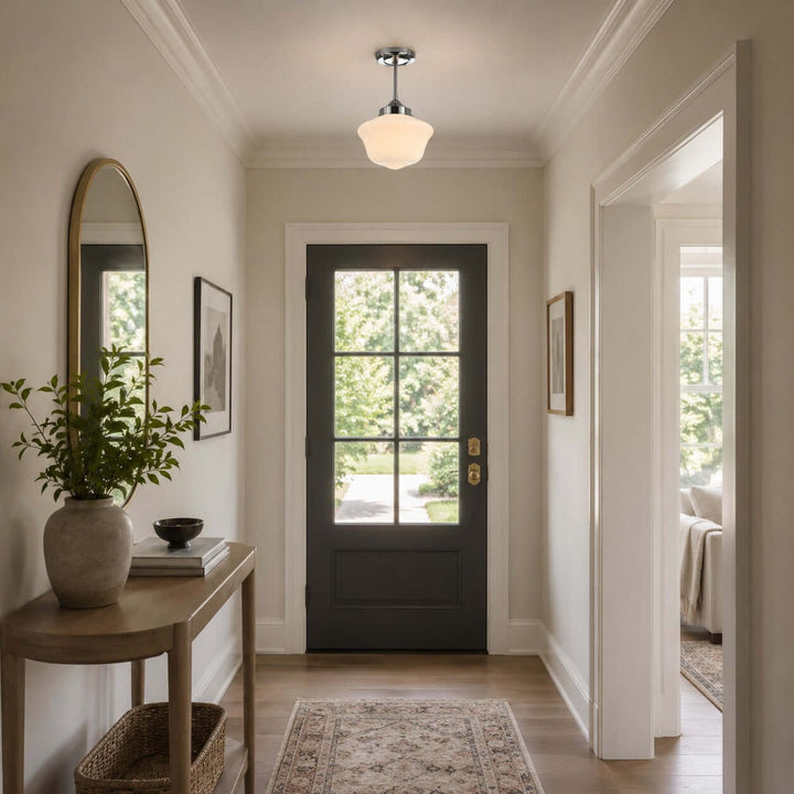 Avenor Semi Flush Mount Light - Minimalist Corridor Glass Light | Vinlighting