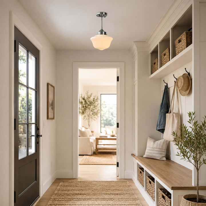 Avenor Semi Flush Mount Light - Minimalist Corridor Glass Light | Vinlighting