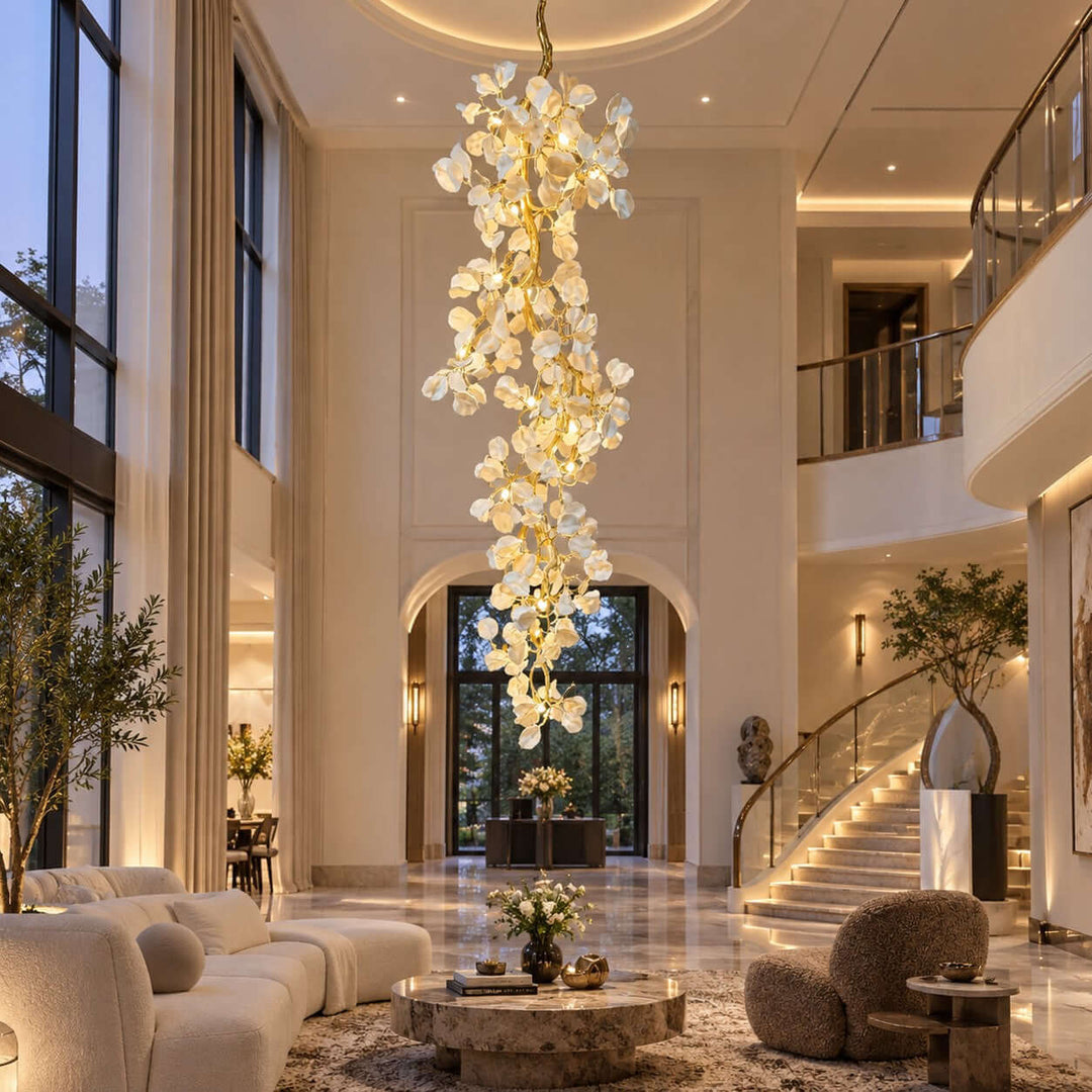 Averelle Chandelier – Large Modern Floral Design for High Chandelier