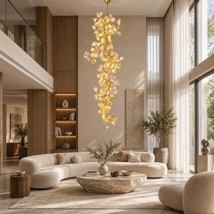 Averelle Chandelier – Large Modern Floral Design for High Chandelier