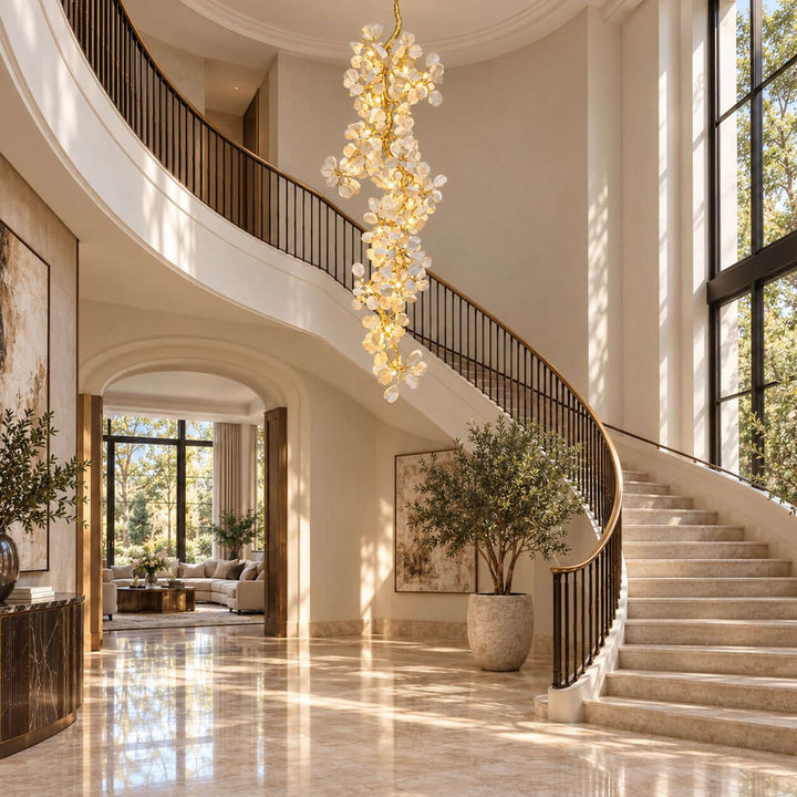Averelle Chandelier – Large Modern Floral Design for High Chandelier