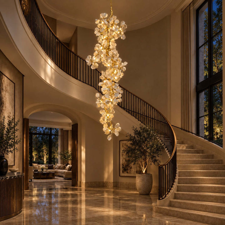 Averelle Chandelier – Large Modern Floral Design for High Chandelier