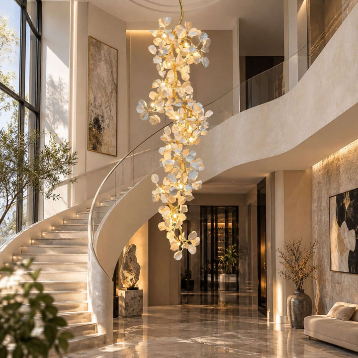Averelle Chandelier – Large Modern Floral Design for High Chandelier