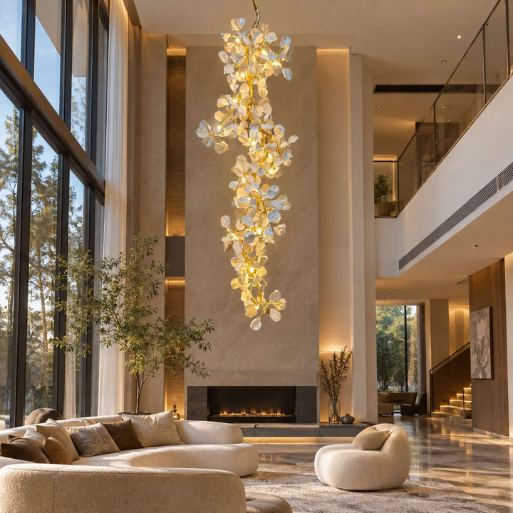 Averelle Chandelier – Large Modern Floral Design for High Chandelier