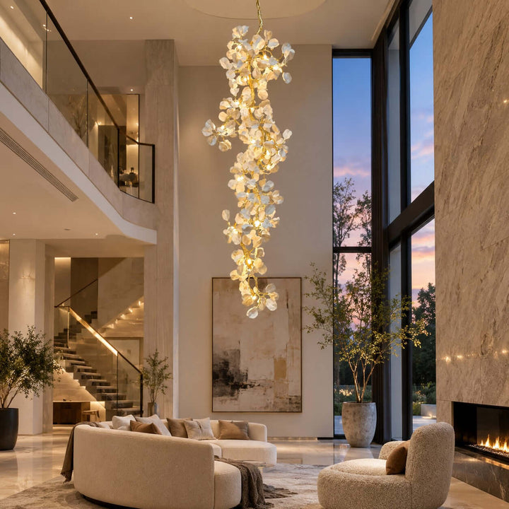 Averelle Chandelier – Large Modern Floral Design for High Chandelier
