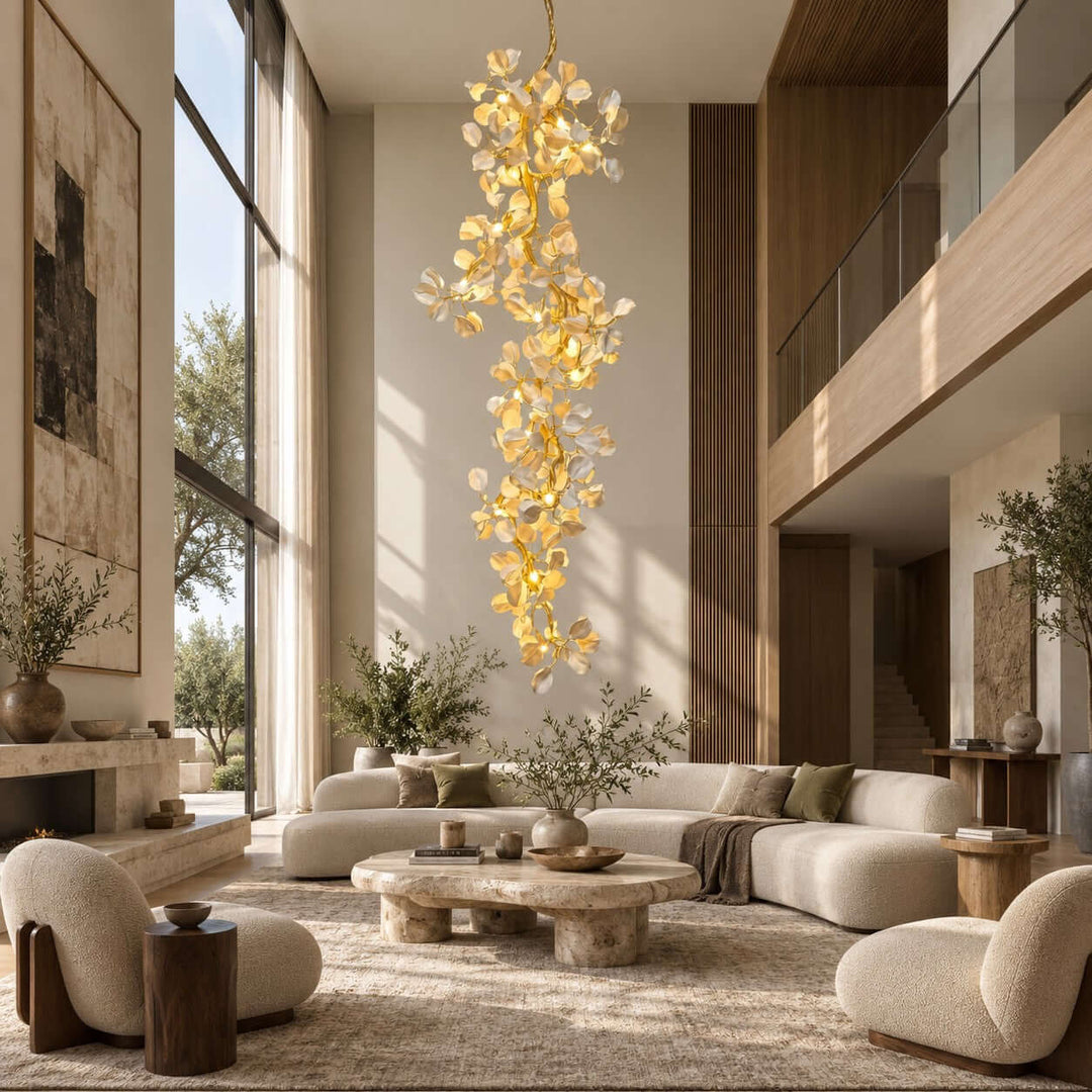 Averelle Chandelier – Large Modern Floral Design for High Chandelier