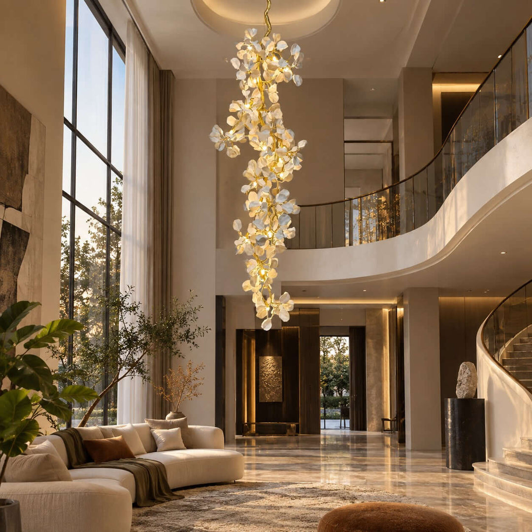 Averelle Chandelier – Large Modern Floral Design for High Chandelier
