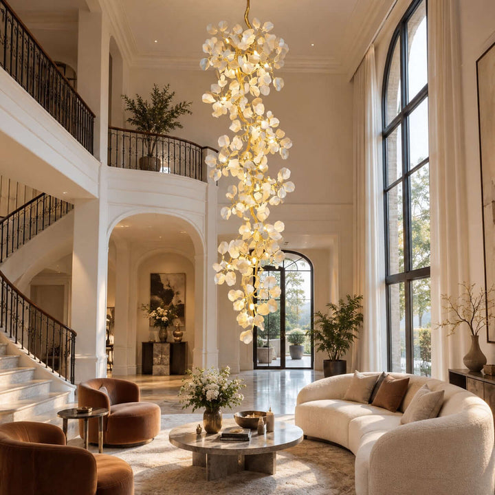 Averelle Chandelier – Large Modern Floral Design for High Chandelier