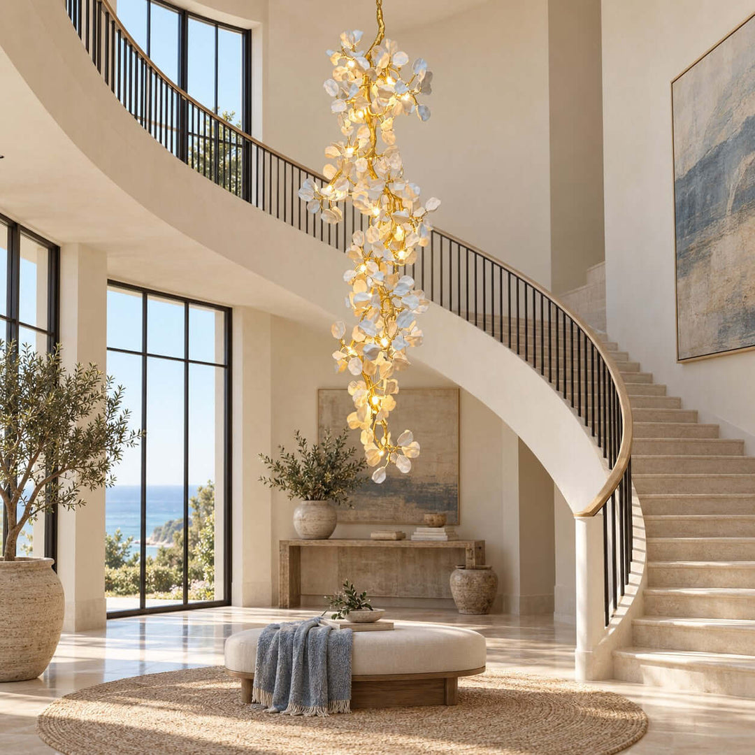 Averelle Chandelier – Large Modern Floral Design for High Chandelier