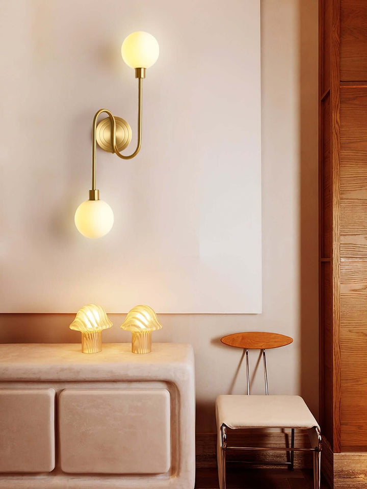 Averin Wall Lamp | American Minimalist Brass Glass Light