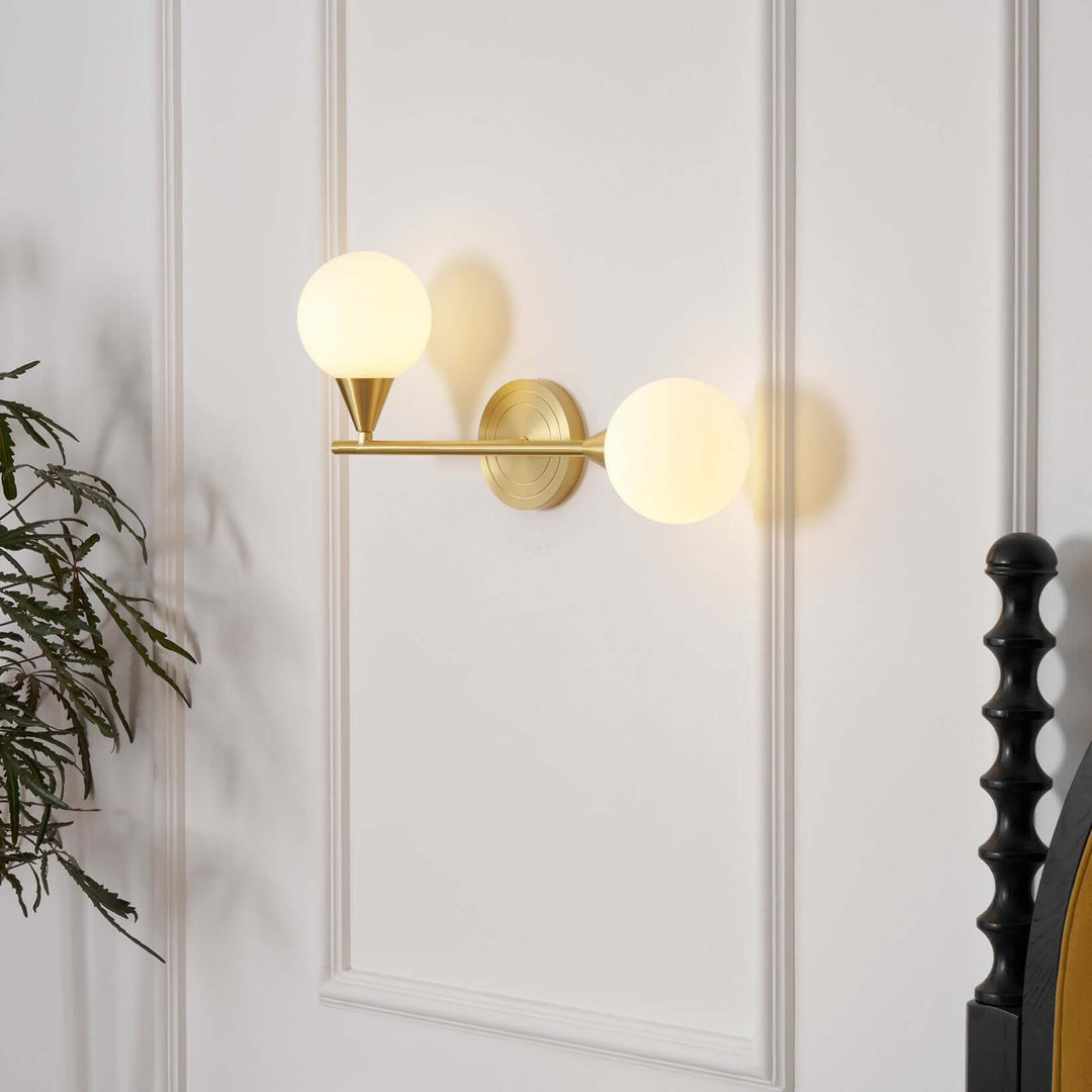 Averin Wall Lamp | American Minimalist Brass Glass Light