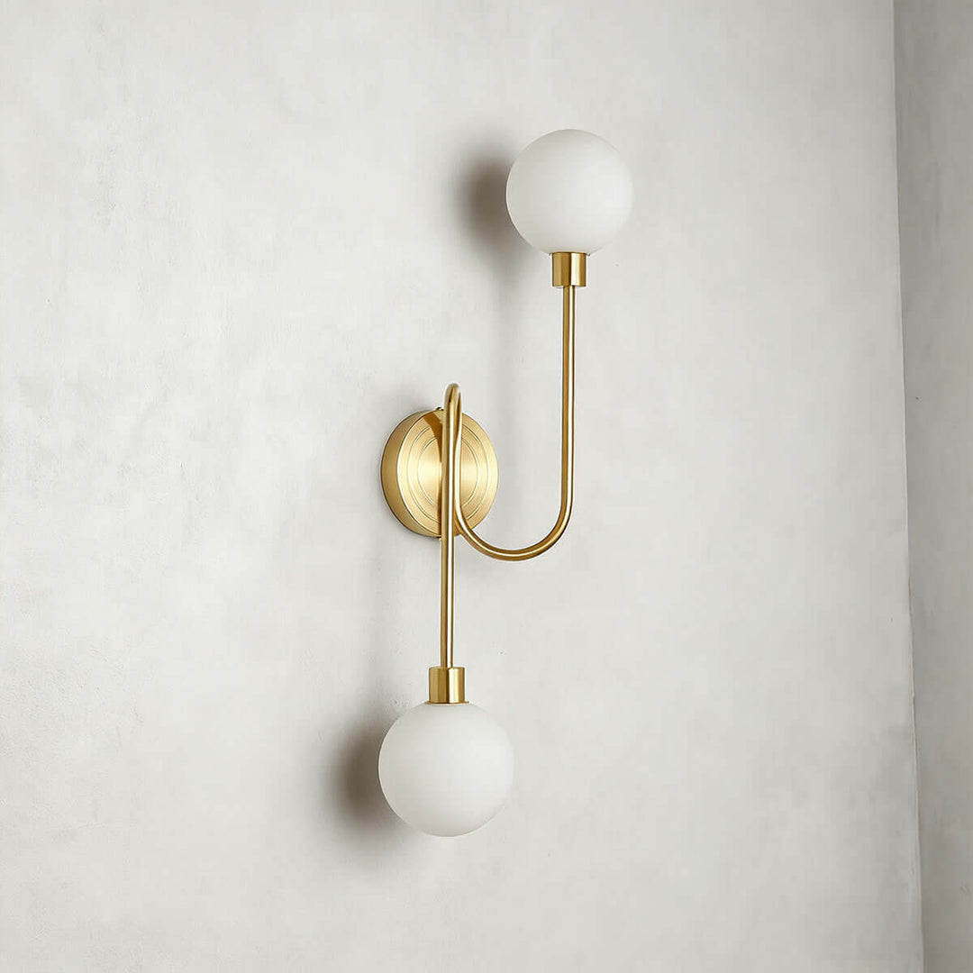 Averin Wall Lamp | American Minimalist Brass Glass Light