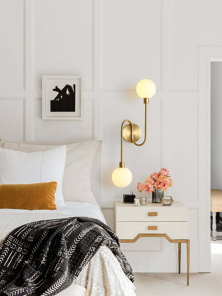 Averin Wall Lamp | American Minimalist Brass Glass Light