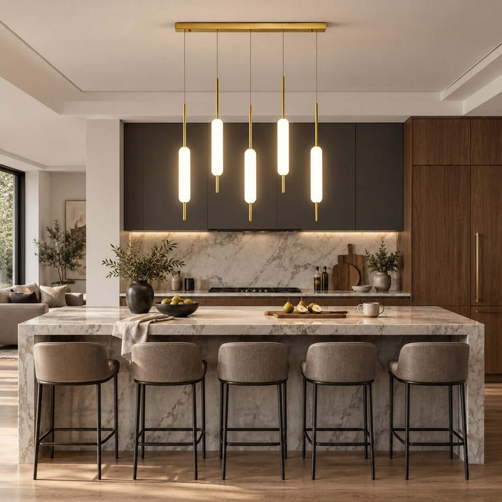Avren Chandelier | Glass Chandelier for Dining Room and Kitchen Island