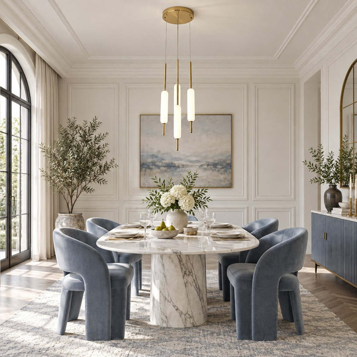 Avren Chandelier | Glass Chandelier for Dining Room and Kitchen Island