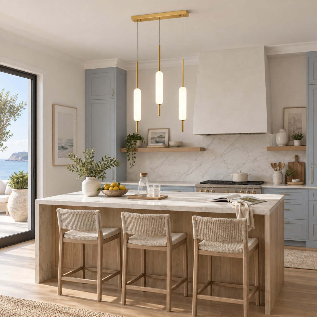 Avren Chandelier | Glass Chandelier for Dining Room and Kitchen Island