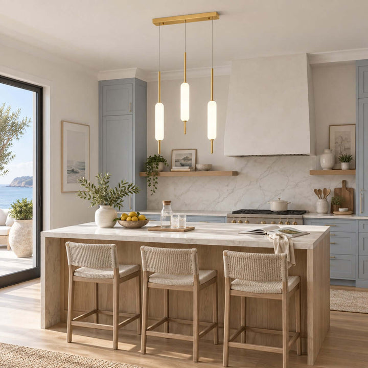 Avren Chandelier | Glass Chandelier for Dining Room and Kitchen Island