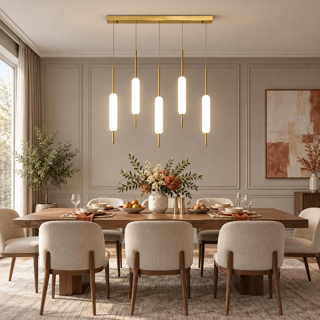 Avren Chandelier | Glass Chandelier for Dining Room and Kitchen Island
