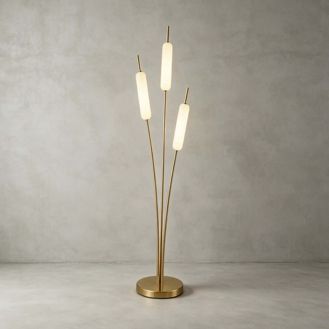 Avren LED Standing Lamp with Frosted Glass Shades for Home Decor
