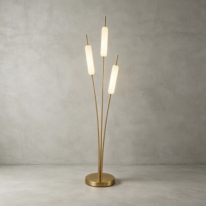 Avren LED Standing Lamp with Frosted Glass Shades for Home Decor