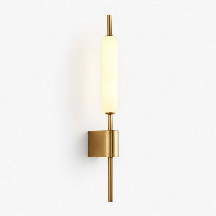 Avren Modern Antique Brass Wall Sconce with Glass Shade for Hallway