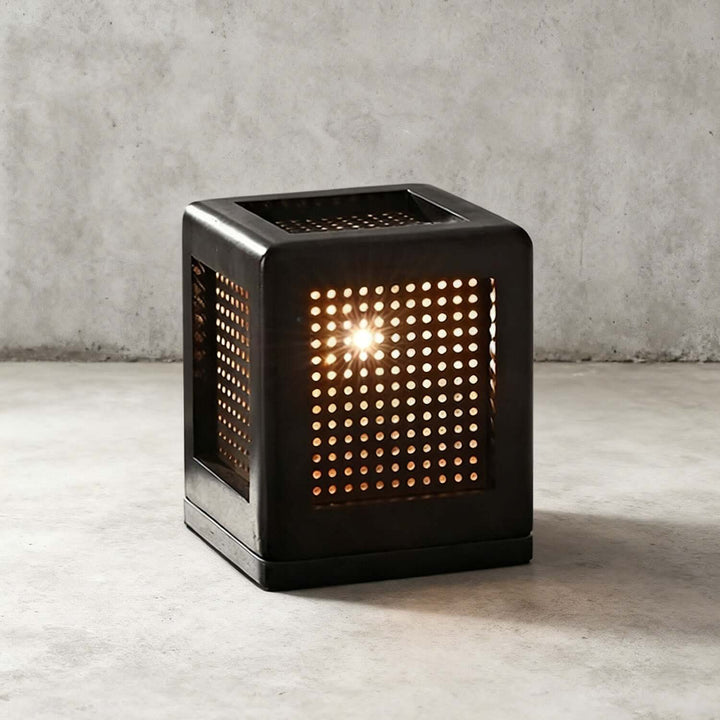 Belino Table Lamp – Retro Cube Solid Wood Ambient Lamp