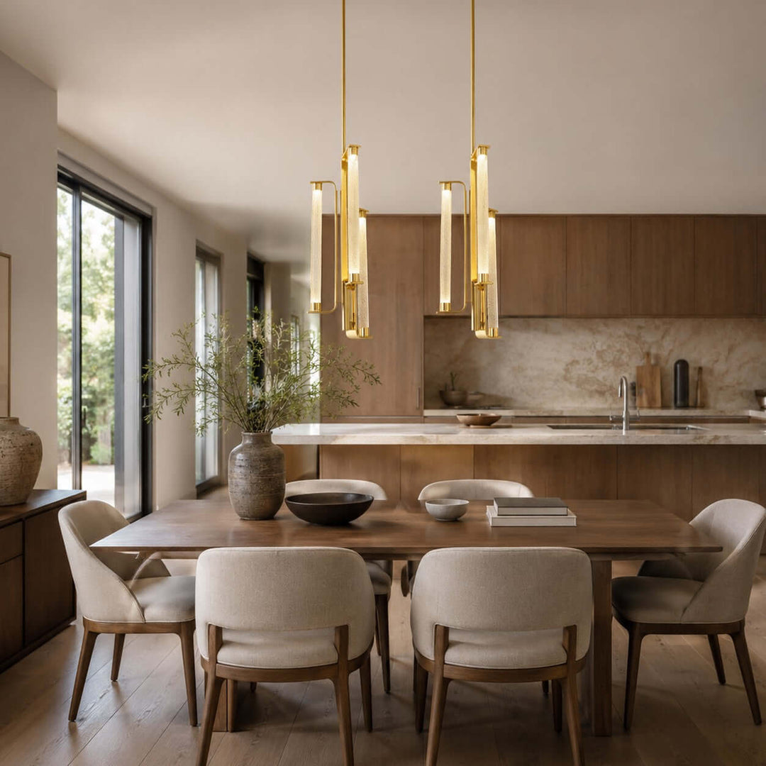 Bellara Chandelier | - Modern Art Deco Textured Glass Fixture | Vinlighting