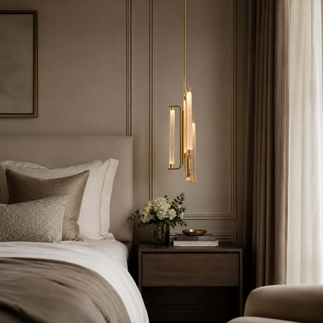 Bellara Chandelier | - Modern Art Deco Textured Glass Fixture | Vinlighting