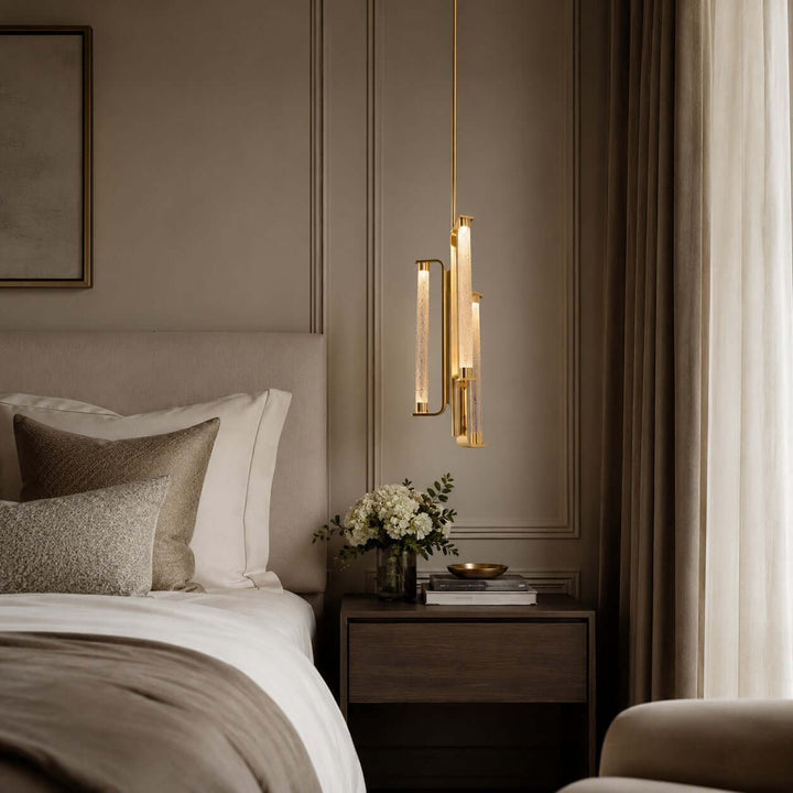 Bellara Chandelier | - Modern Art Deco Textured Glass Fixture | Vinlighting