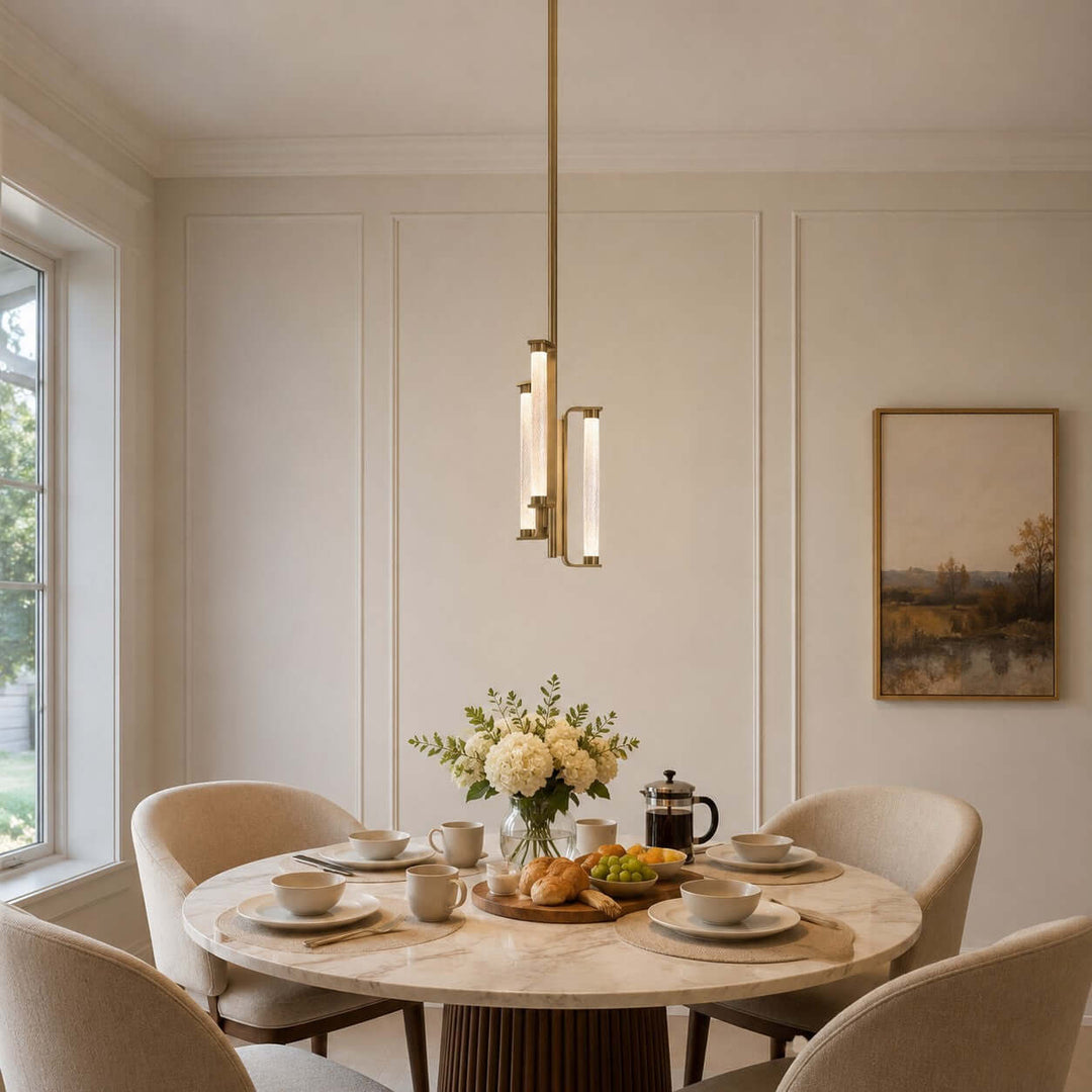 Bellara Chandelier | - Modern Art Deco Textured Glass Fixture | Vinlighting