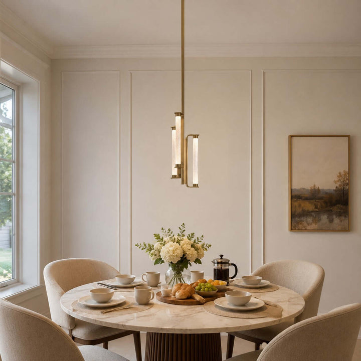 Bellara Chandelier | - Modern Art Deco Textured Glass Fixture | Vinlighting