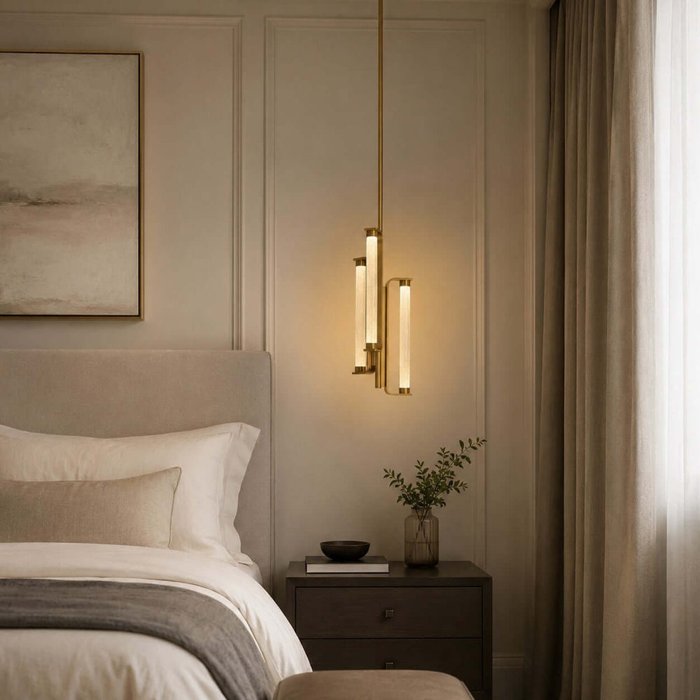Bellara Chandelier | - Modern Art Deco Textured Glass Fixture | Vinlighting