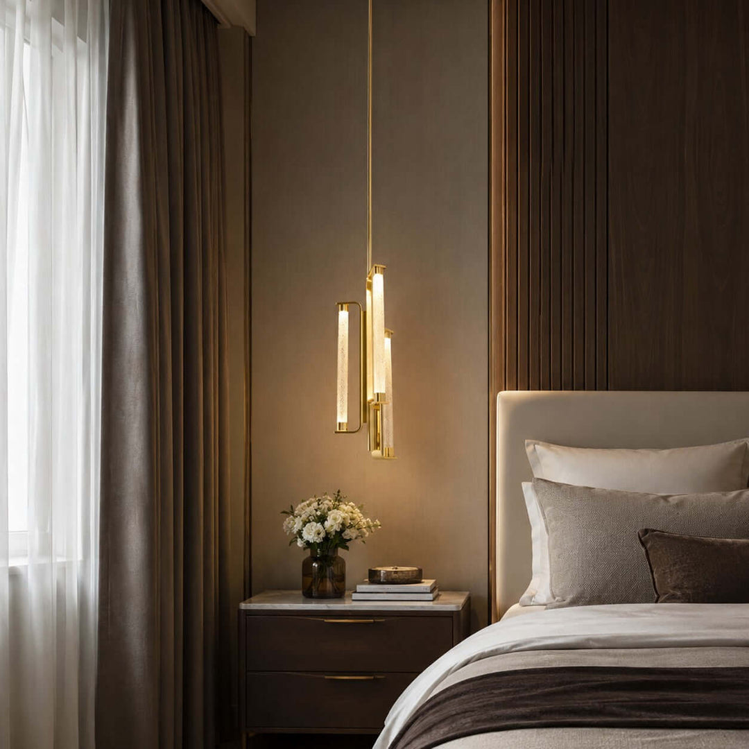 Bellara Chandelier | - Modern Art Deco Textured Glass Fixture | Vinlighting