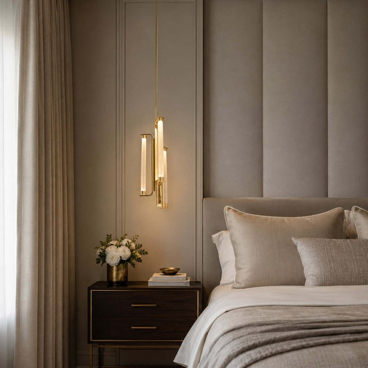 Bellara Chandelier | - Modern Art Deco Textured Glass Fixture | Vinlighting