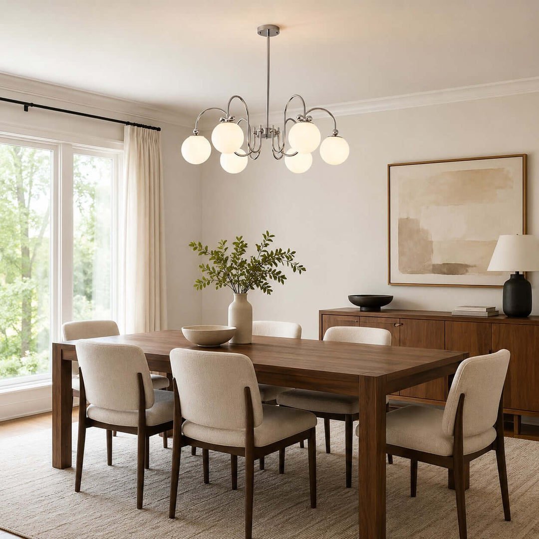 Belmont Chandelier | French Glass Chandelier for Modern Dining Room | Vinlighting