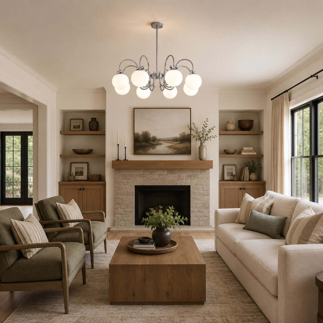 Belmont Chandelier | French Glass Chandelier for Modern Dining Room | Vinlighting