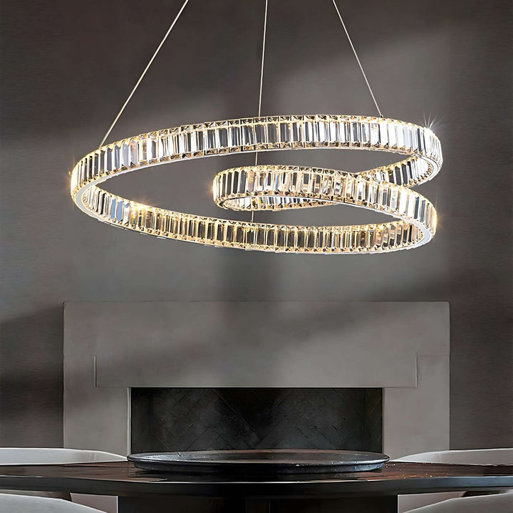 Bertolda Chandelier – Double Layer Crystal & Stainless Light | Vinlighting | Vinlighting