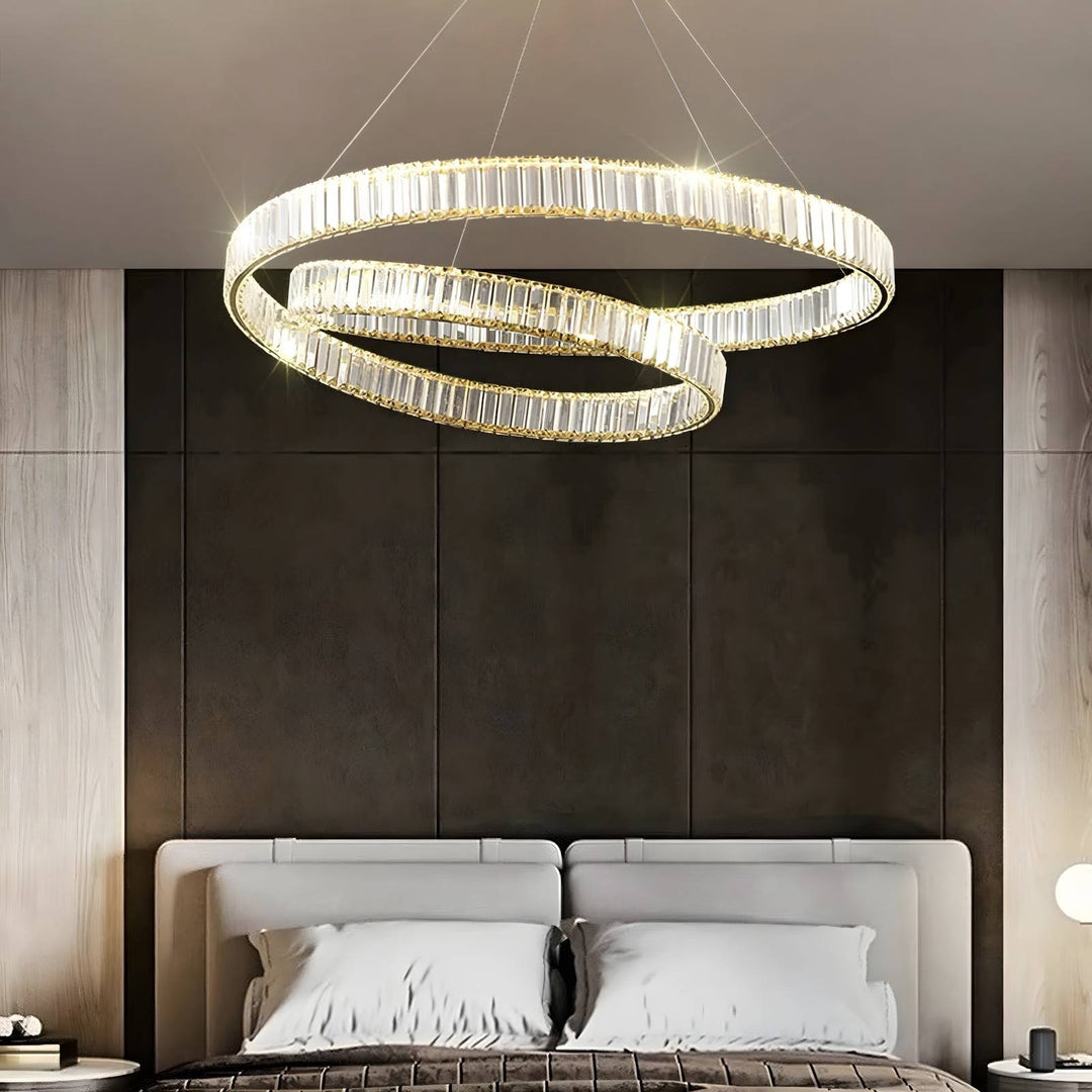 Bertolda Chandelier – Double Layer Crystal & Stainless Light | Vinlighting | Vinlighting