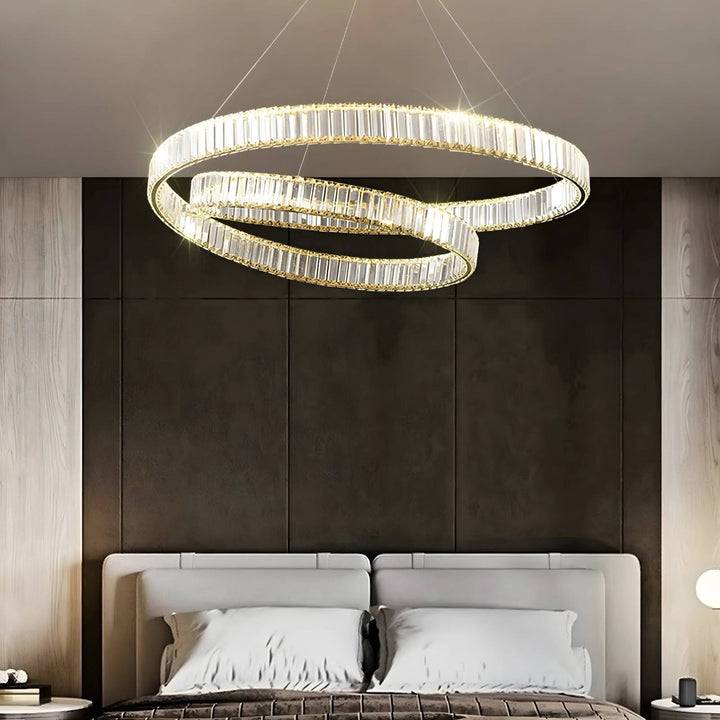 Bertolda Chandelier – Double Layer Crystal & Stainless Light | Vinlighting | Vinlighting