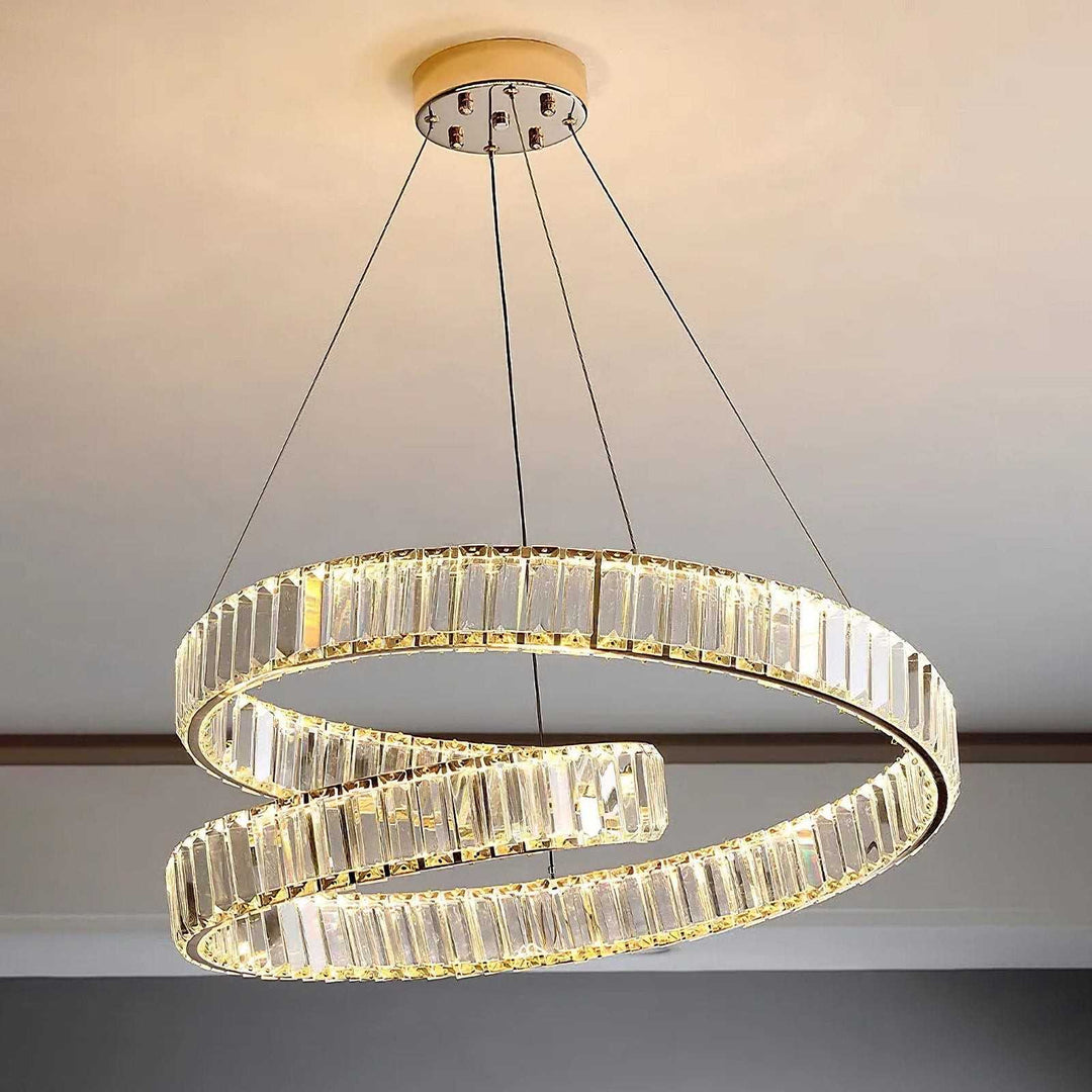 Bertolda Chandelier – Double Layer Crystal & Stainless Light | Vinlighting | Vinlighting