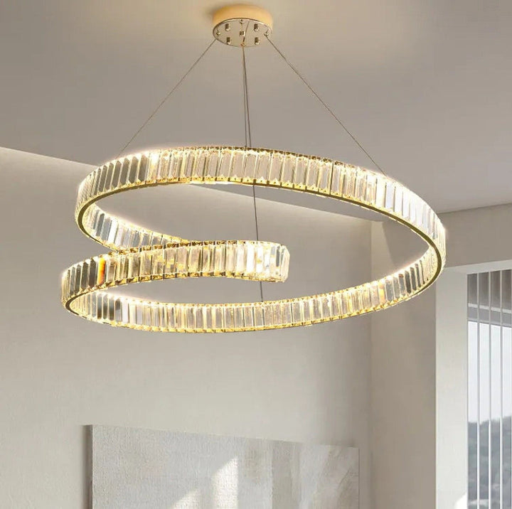 Bertolda Chandelier – Double Layer Crystal & Stainless Light | Vinlighting | Vinlighting