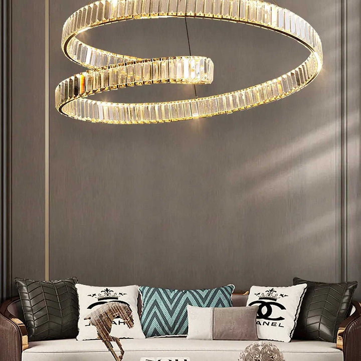 Bertolda Chandelier – Double Layer Crystal & Stainless Light | Vinlighting | Vinlighting