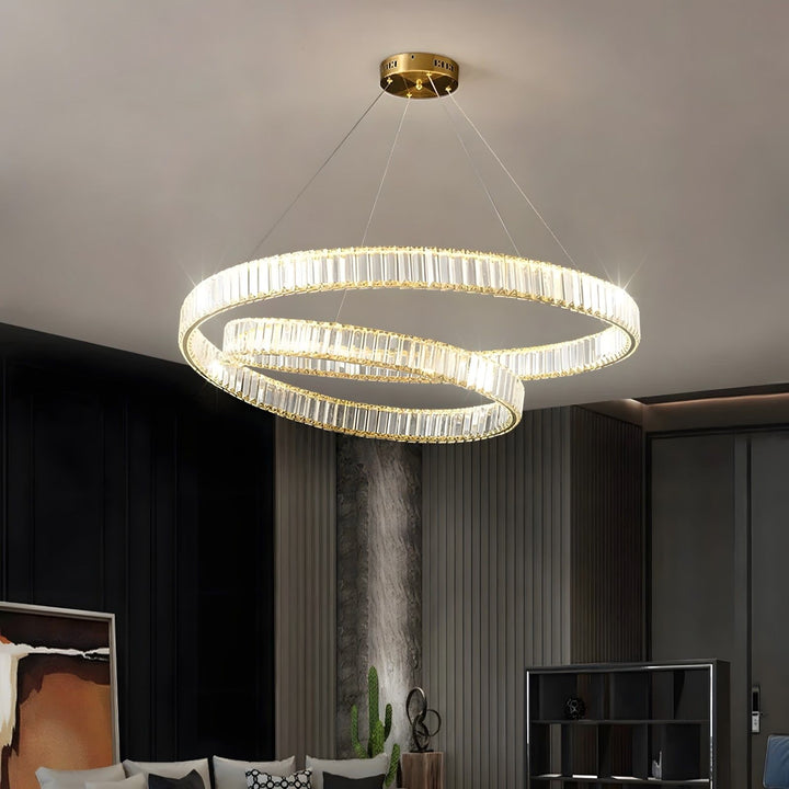 Bertolda Chandelier – Double Layer Crystal & Stainless Light | Vinlighting | Vinlighting